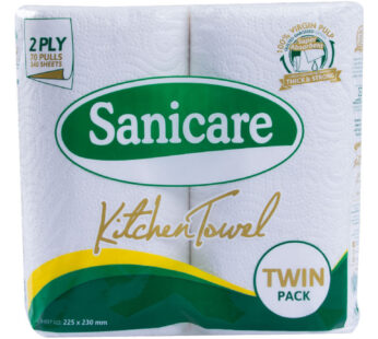 Sanicare Kitchen Towel Regular 2 Ply 140 sheets 70 Pulls 2 Rolls