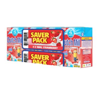 Dutch Mill Yoghurt Drink Strawberry Saver Pack 4x90ml