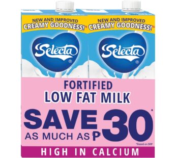 Selecta Fortified Low Fat Milk 2 x 1L Save as much as P30