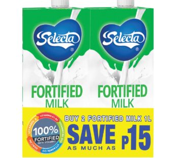Selecta Fortified Milk 2 x 1L Save as much as P15