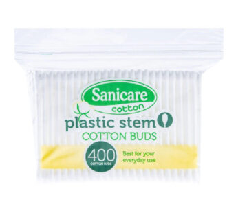 Sanicare Cotton Buds Plastic Stem 400 Tips