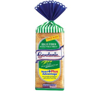 Gardenia High Fiber Wheat Bread Thick Sliced Loaf 600g