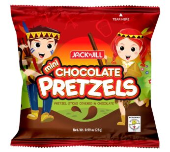 Jack n Jill Pretzels Mini Chocolate Biscuits 28g