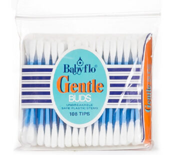 Babyflo Gentle Cotton Buds Plastic Blue 108 tips