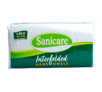 Sanicare Interfolded Hand Paper Towels 1 Ply 175 Pulls