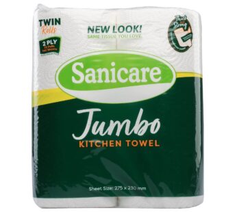 Sanicare Kitchen Towel Jumbo 2 Ply 140 sheets 70 Pulls 2 Rolls